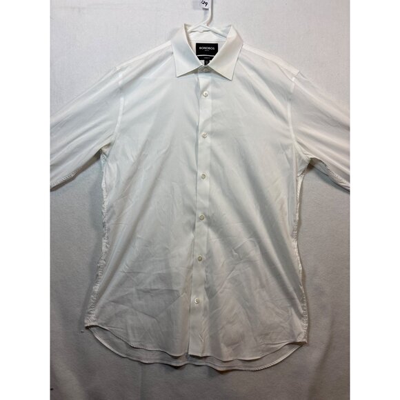 Bonobos Mens White Dress Shirt Tailored Fit 16.5 36 Stretch - Picture 1 of 11